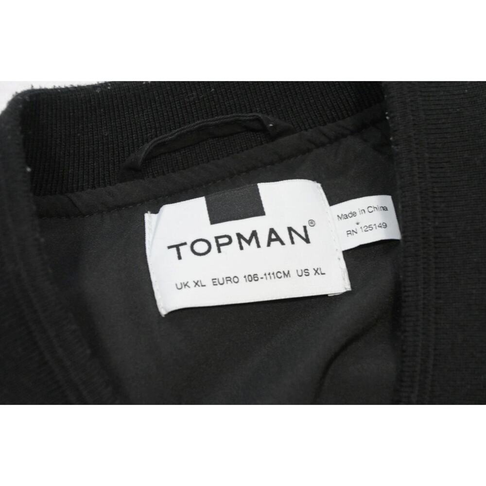 Topman Full Zip Black Khaki Jacket Slim Fit Mens Size XL - Picture 8 of 9